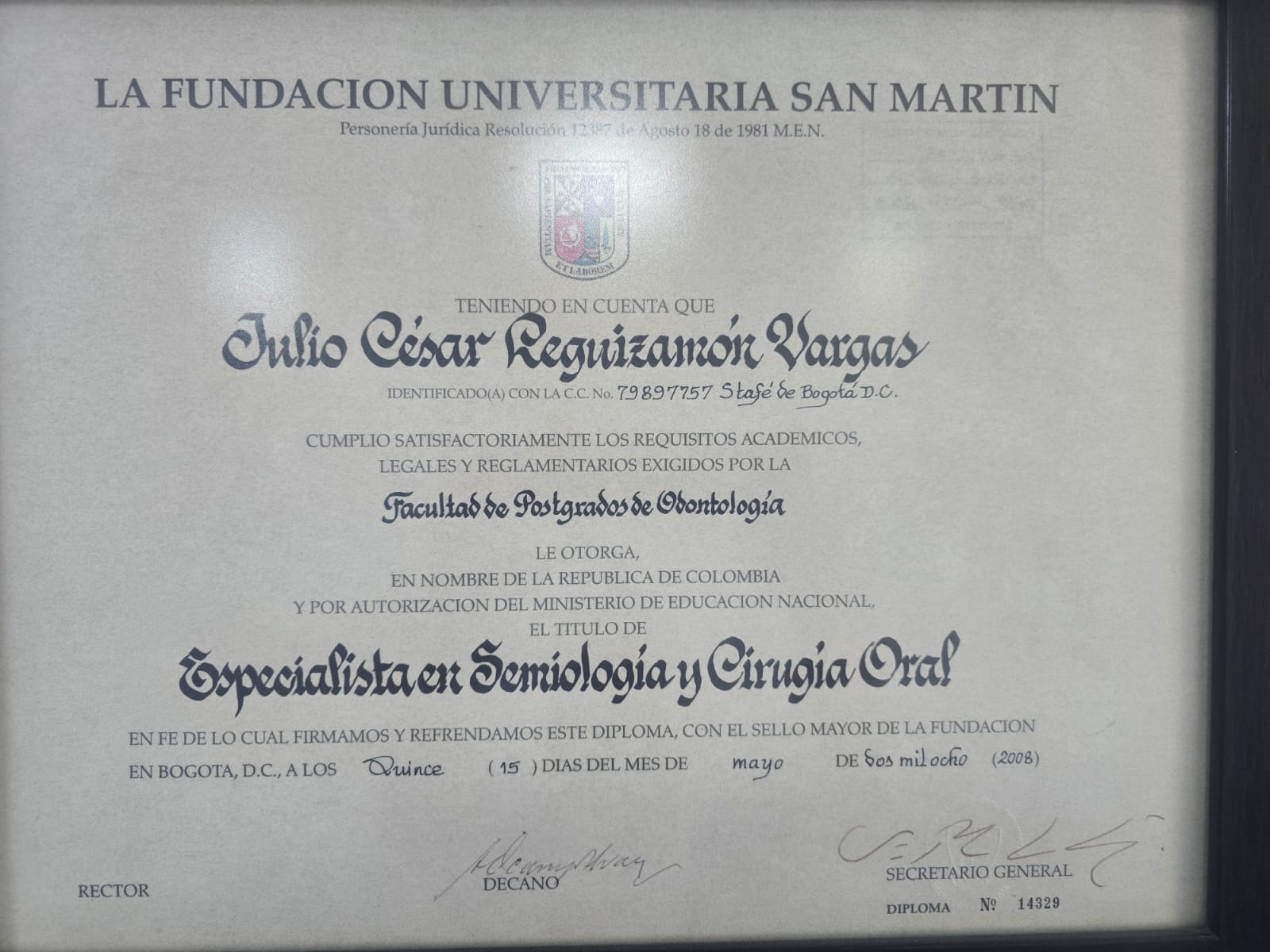 Especialización Fundación San Martín